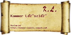 Kammer László névjegykártya